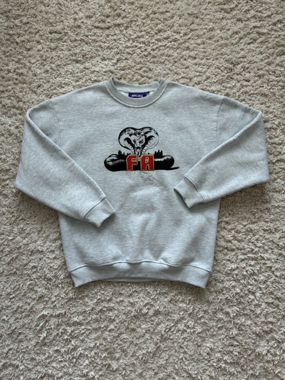 fucking awesome FA Cobra Crewneck Grey Size XL